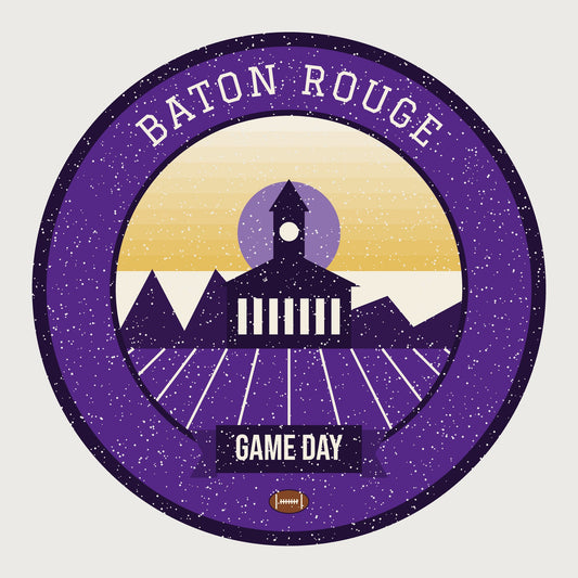 Purple & Gold Bayou Game Day Mug graphic
