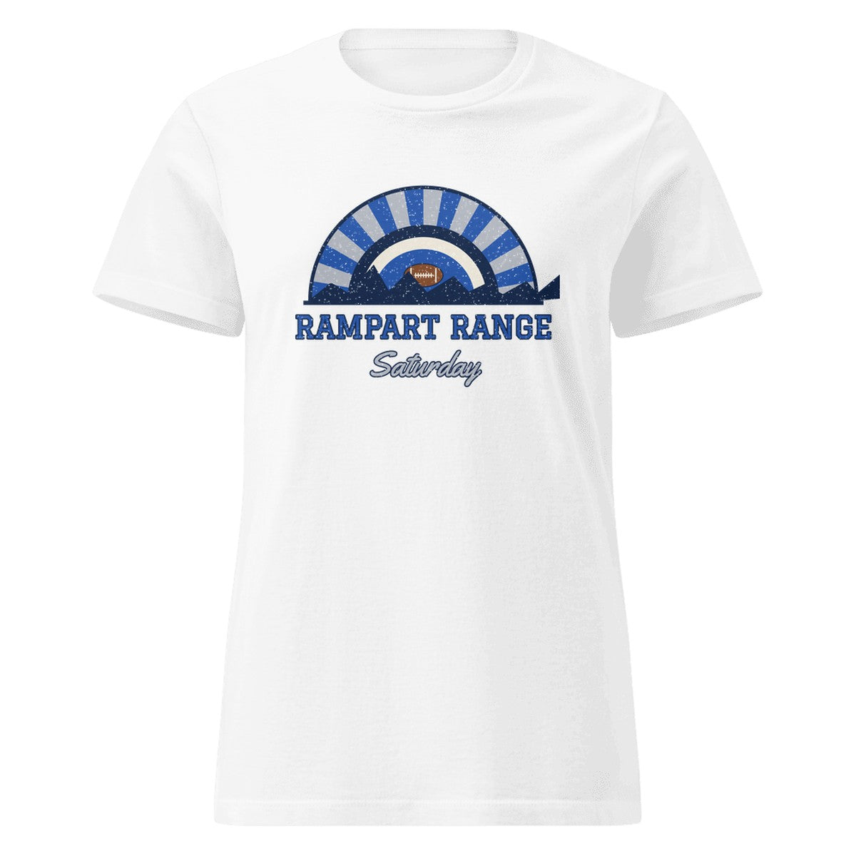 Women's Rampart Range Saturday Fitted Tee in White, front view