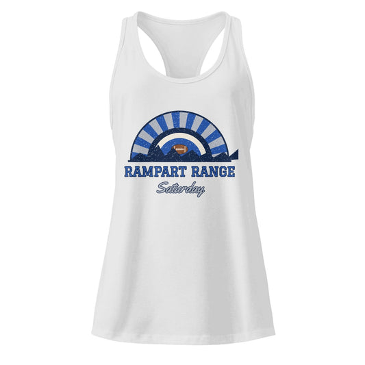 Women's Rampart Range Saturday Racerback Tank in Heather Gray, front view