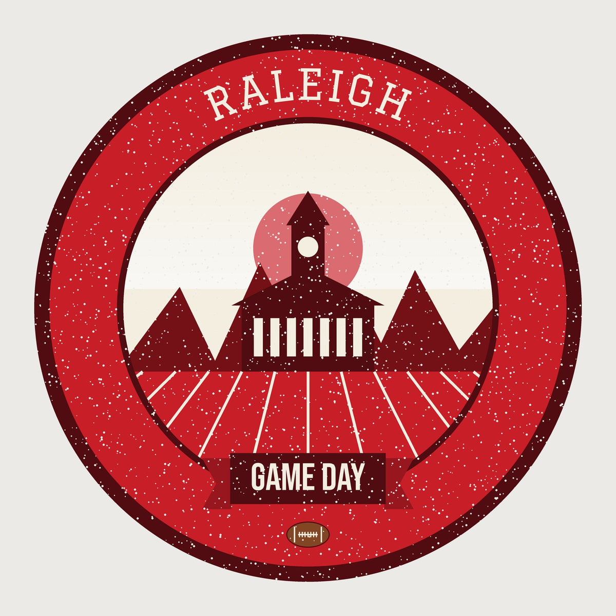 Women's Red & White Bell Tower Game Day Tee graphic