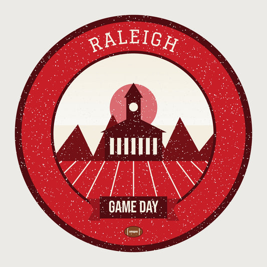 Red & White Bell Tower Game Day Tee graphic
