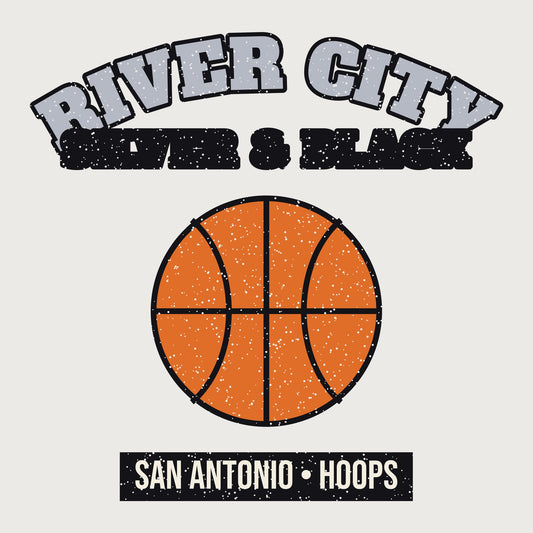 River City Silver & Black Hoops Hoodie graphic