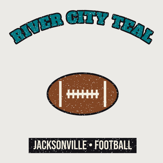 River City Teal Football Tee graphic