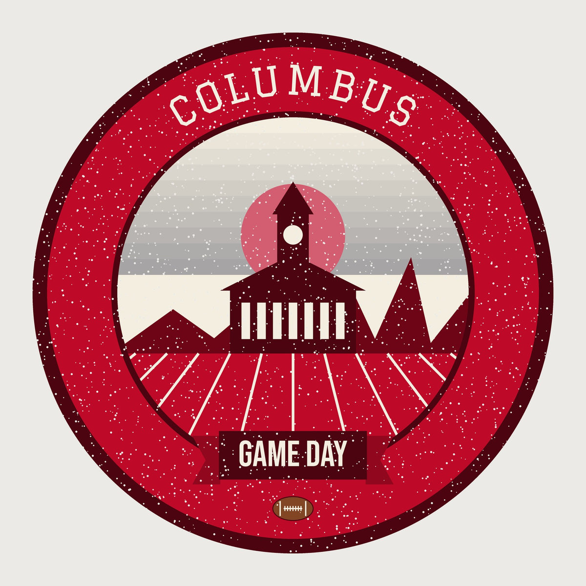 Scarlet & Gray Riverfront Game Day Hoodie graphic