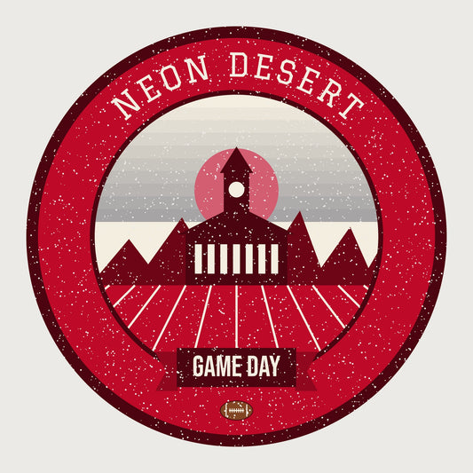 Scarlet Desert Neon Game Day Hoodie graphic