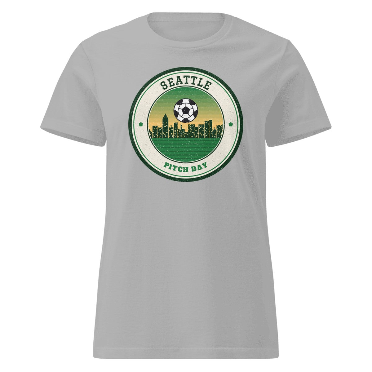 Women's Seattle Pitch Day Fitted Tee in Sport Grey, front view