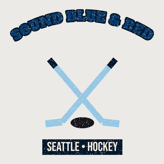 Sound Blue & Red Hockey Hoodie graphic