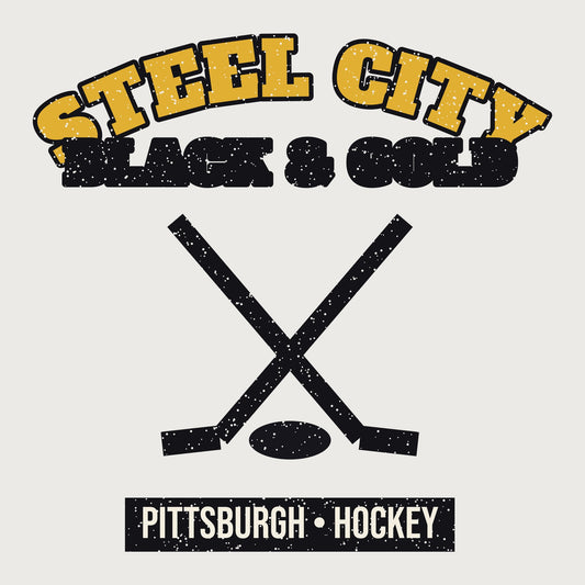 Steel City Black & Gold Hockey Hoodie graphic