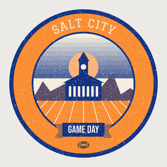 Women's Tangerine Lake-Effect Game Day Tee graphic