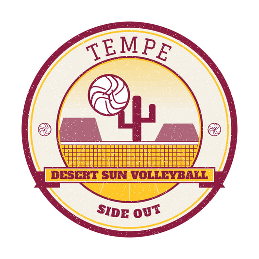 Tempe Desert Sun volleyball badge graphic
