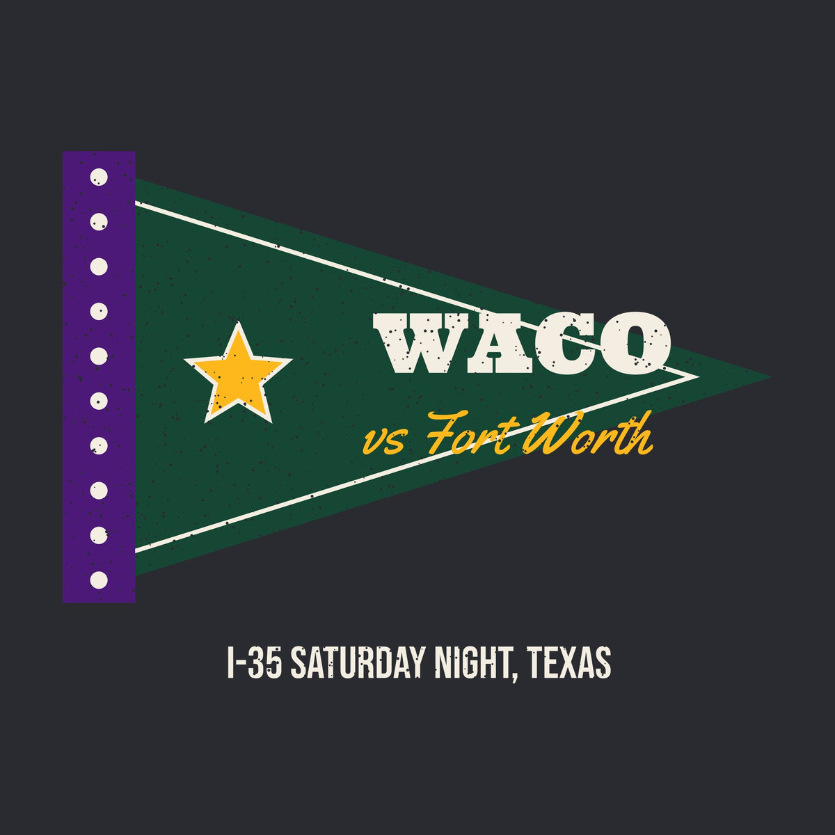 Texas I-35 Saturday Waco vs Fort Worth graphic