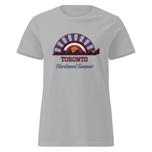 Women's Toronto Hardwood Summer Fitted Tee in Sport Grey, front view