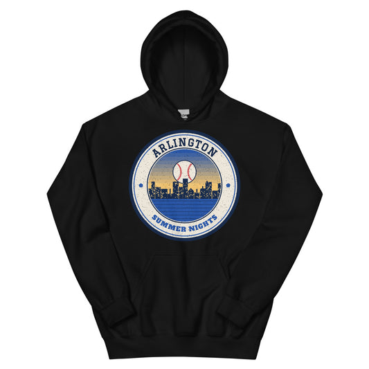 Arlington Summer Nights Ballpark Hoodie in black, front
