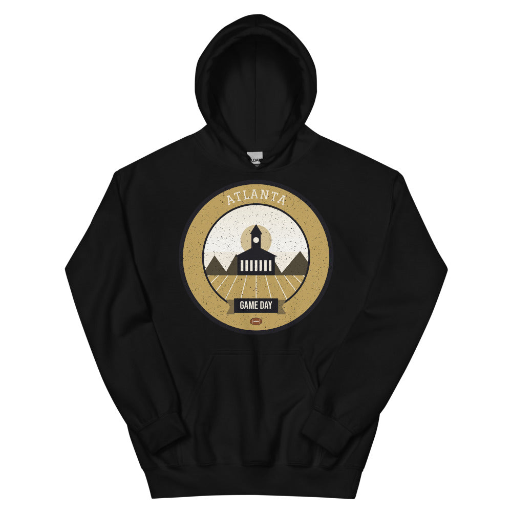 Old Gold Midtown Game Day Hoodie in black, front
