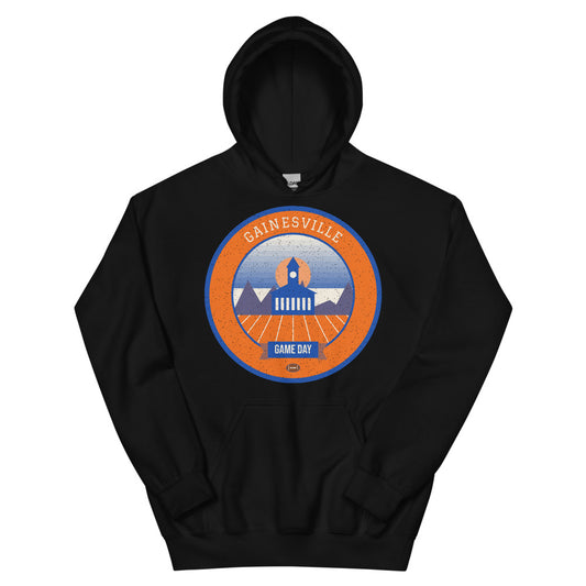 Orange & Blue Marsh Game Day Hoodie in black, front