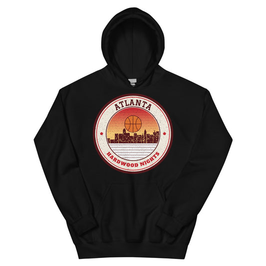 Atlanta Hardwood Nights Hoodie in black, front
