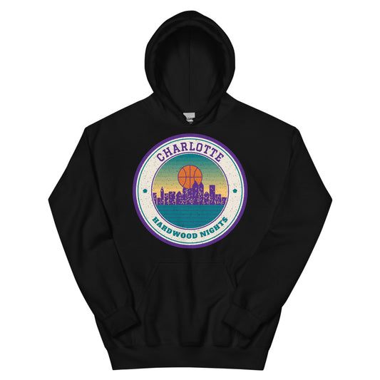 Charlotte Hardwood Nights Hoodie in black, front