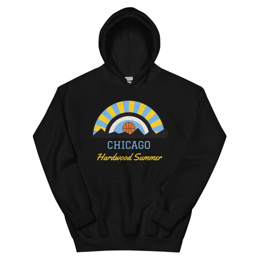 Chicago Hardwood Summer Hoodie in black, front
