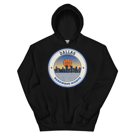 Dallas Hardwood Nights Hoodie in black, front