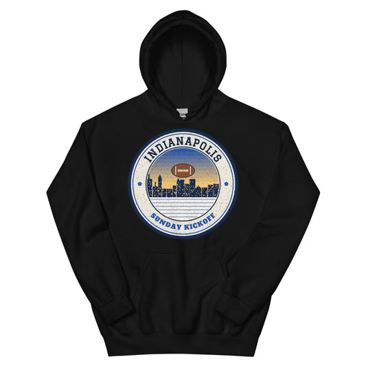 Indianapolis Sunday Kickoff Hoodie in black, front