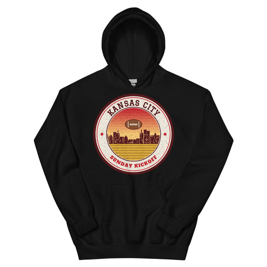 Kansas City Sunday Kickoff Hoodie in black, front