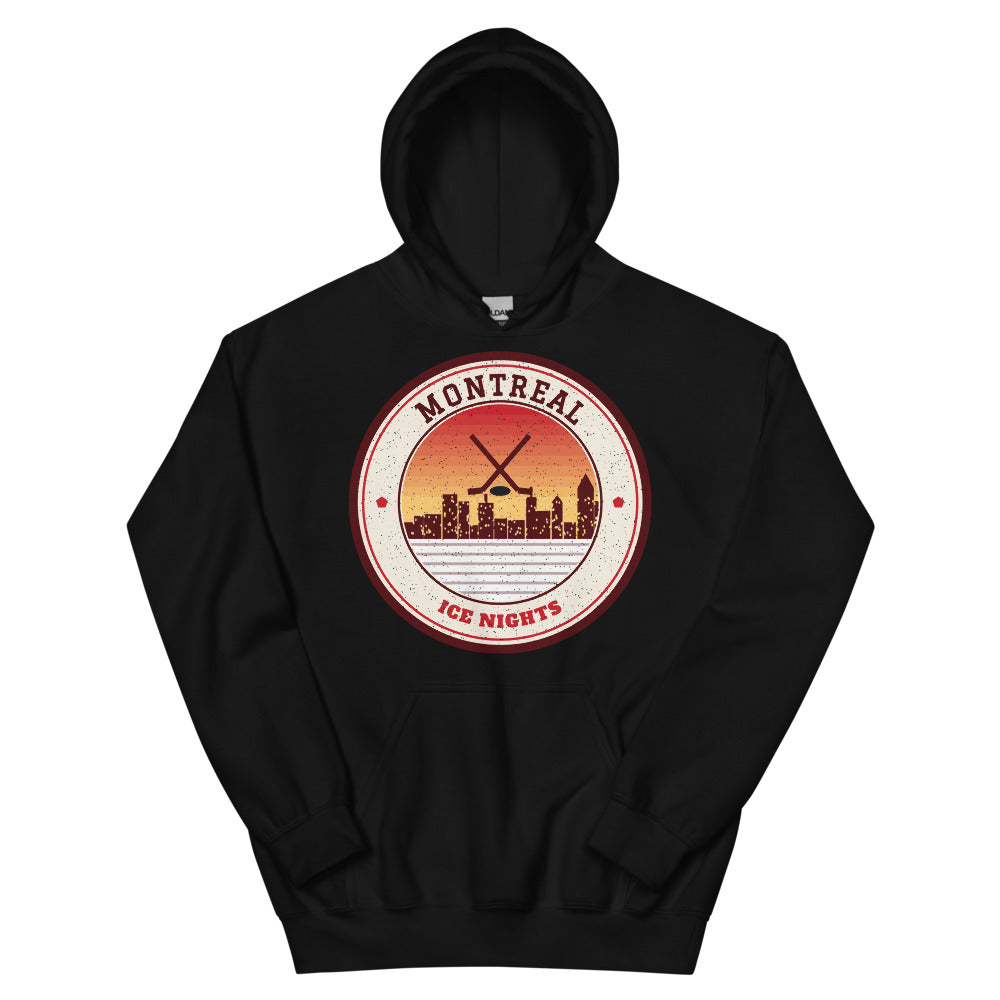 Montreal Ice Nights Hoodie in black, front