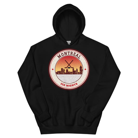 Montreal Ice Nights Hoodie in black, front