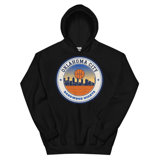 Oklahoma City Hardwood Nights Hoodie in black, front