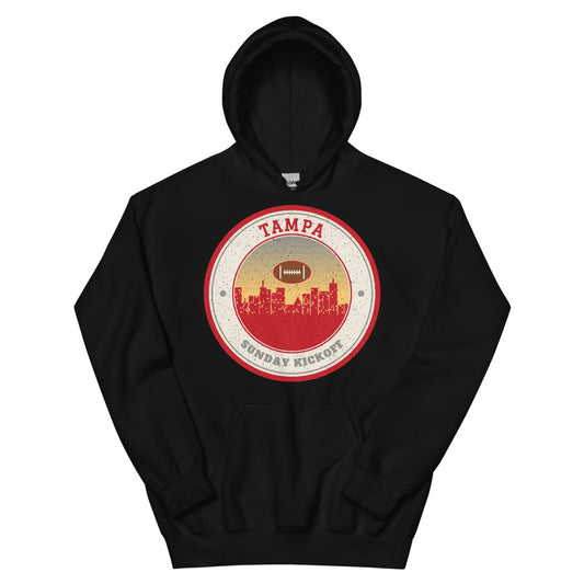 Tampa Sunday Kickoff Hoodie in black, front
