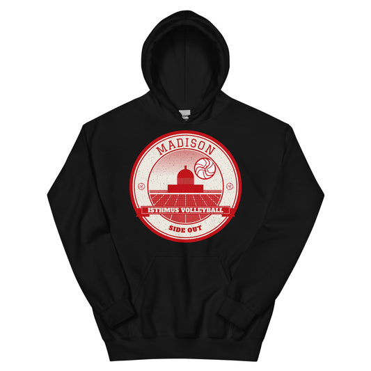 Madison Isthmus Volleyball Hoodie in black, front