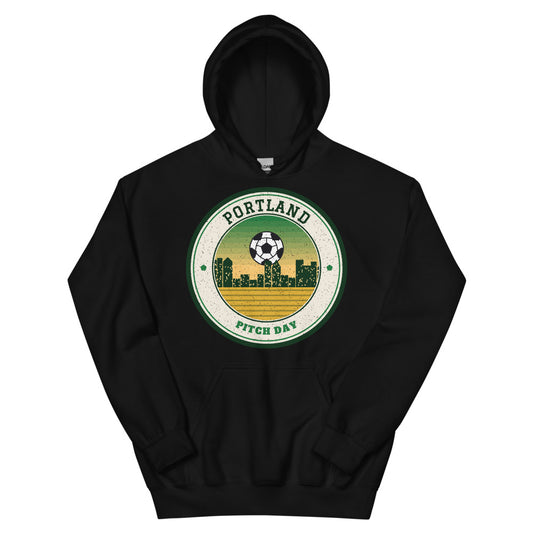 Portland Pitch Day Hoodie in black, front