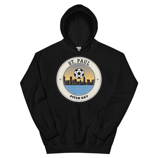 St. Paul Pitch Day Hoodie in black, front