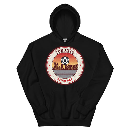 Toronto Pitch Day Hoodie in black, front
