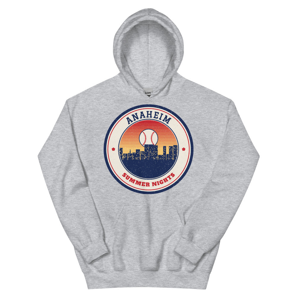 Anaheim Summer Nights Ballpark Hoodie in sport grey, front