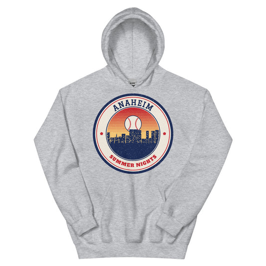 Anaheim Summer Nights Ballpark Hoodie in sport grey, front