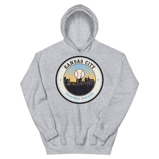 Kansas City Summer Nights Ballpark Hoodie in sport grey, front
