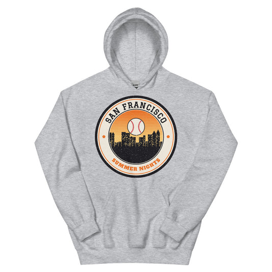San Francisco Summer Nights Ballpark Hoodie in sport grey, front