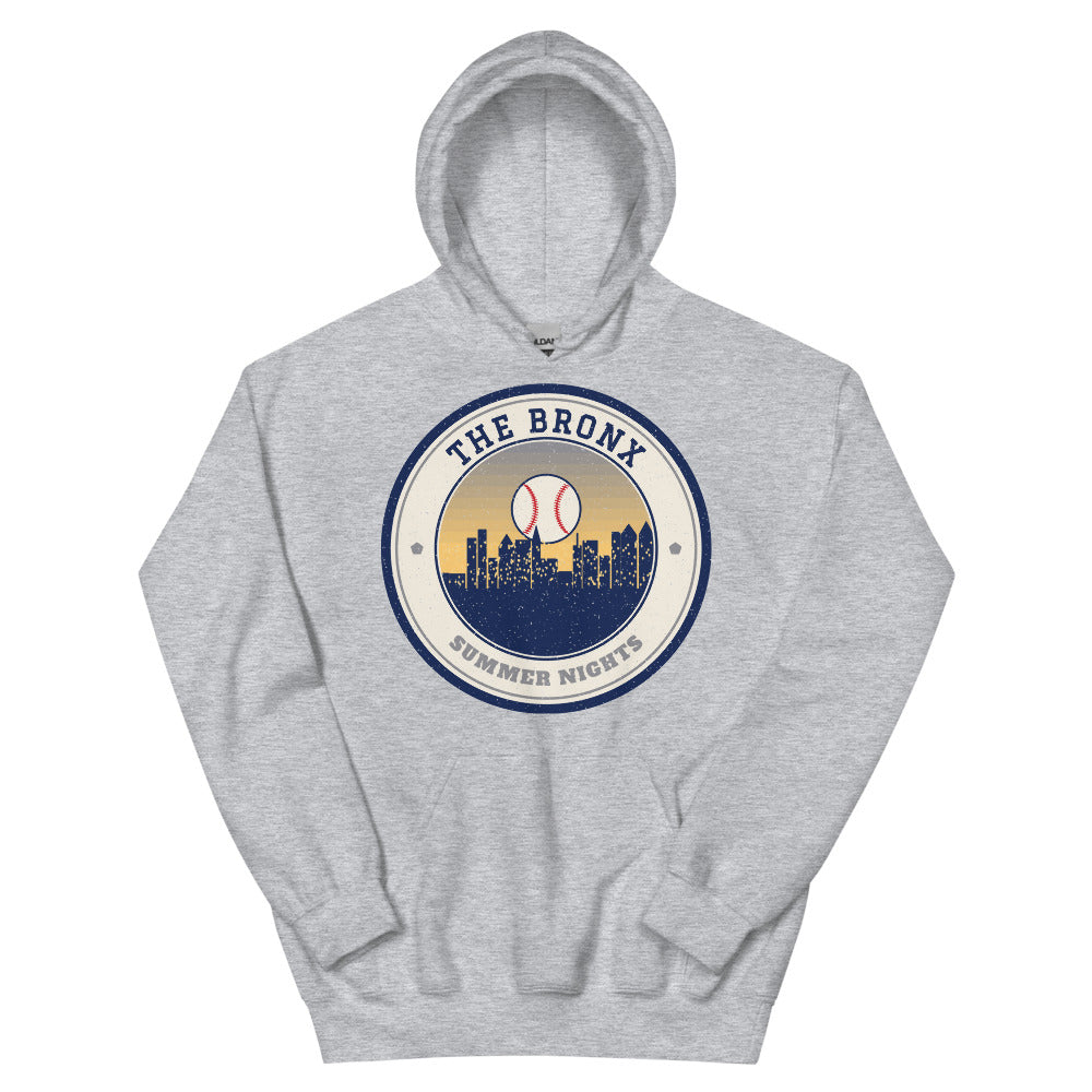 The Bronx Summer Nights Ballpark Hoodie in sport grey, front