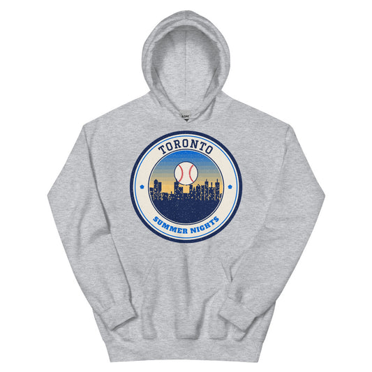 Toronto Summer Nights Ballpark Hoodie in sport grey, front