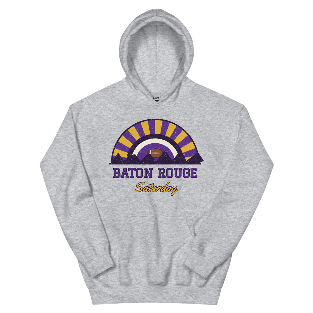 Baton Rouge Saturday Hoodie in sport grey, front