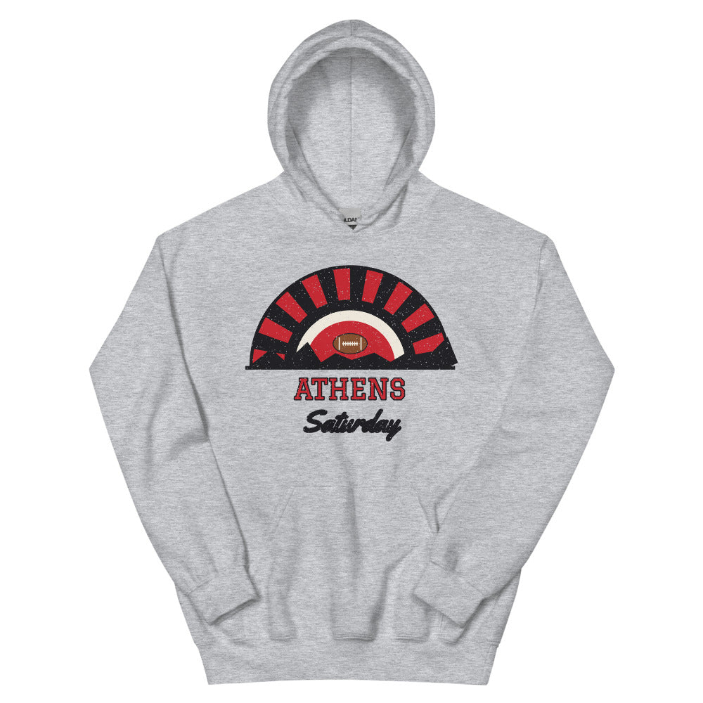 Athens Saturday Hoodie in sport grey, front
