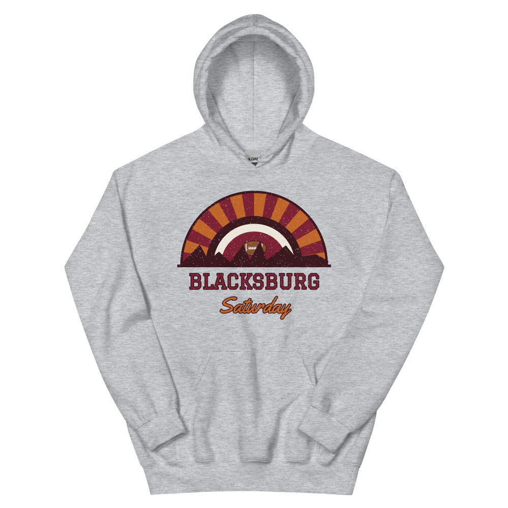 Blacksburg Saturday Hoodie in sport grey, front