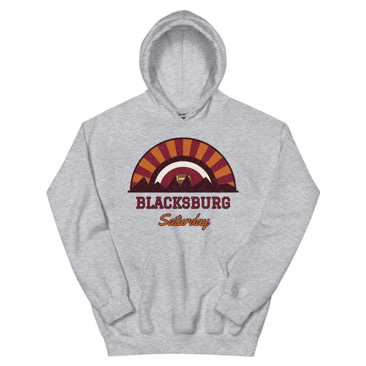 Blacksburg Saturday Hoodie in sport grey, front