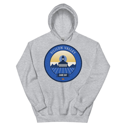 Blue & Gold Silicon Valley Game Day Hoodie in sport grey, front