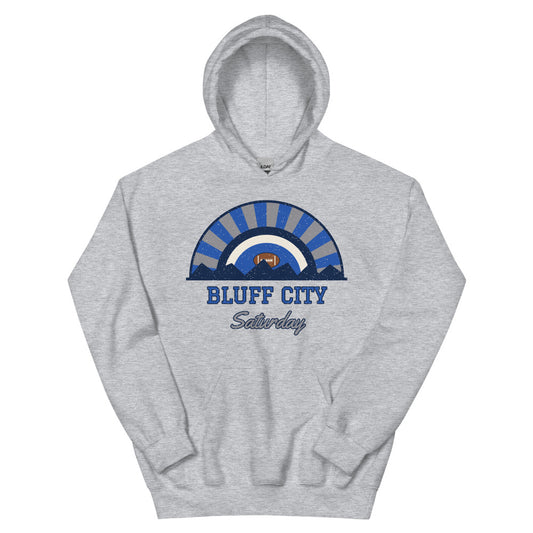 Bluff City Saturday Hoodie in sport grey, front