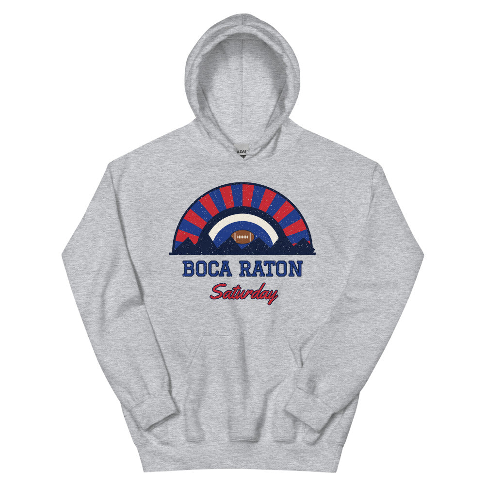 Boca Raton Saturday Hoodie in sport grey, front