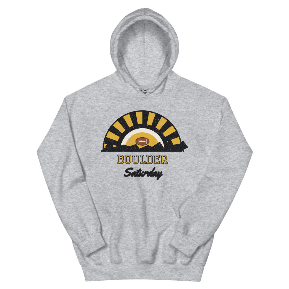 Boulder Saturday Hoodie in sport grey, front