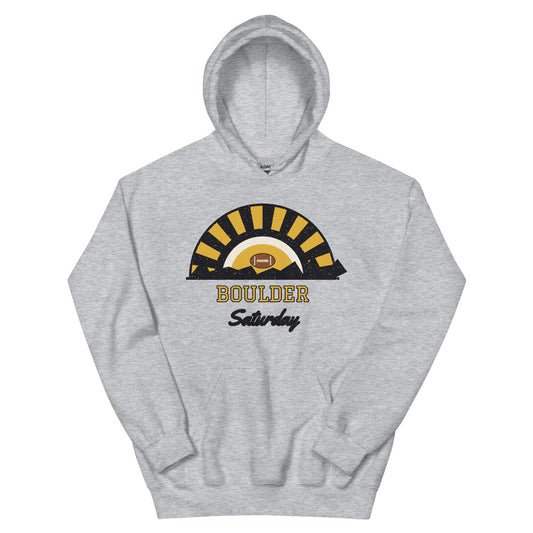 Boulder Saturday Hoodie in sport grey, front