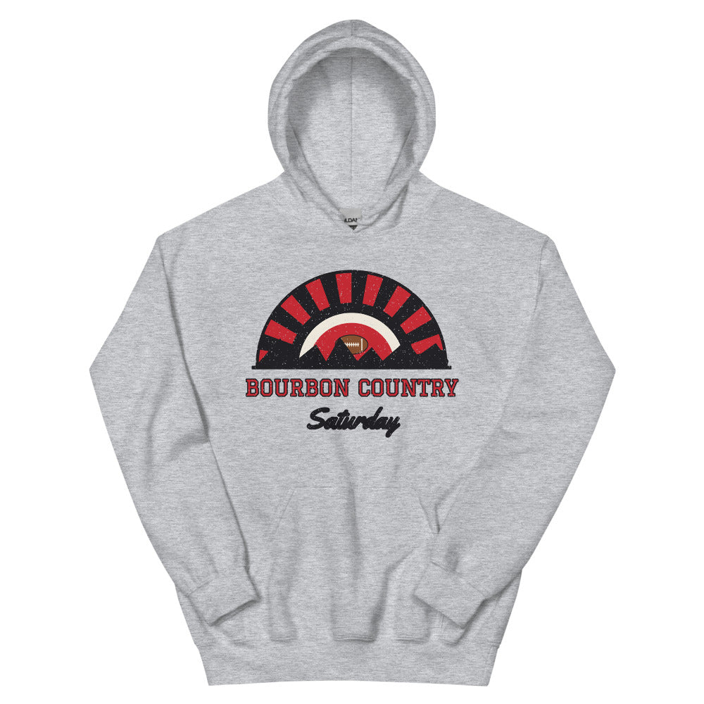 Bourbon Country Saturday Hoodie in sport grey, front