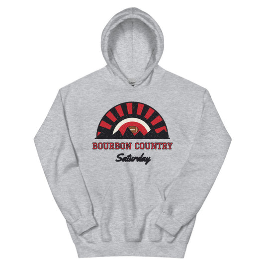 Bourbon Country Saturday Hoodie in sport grey, front